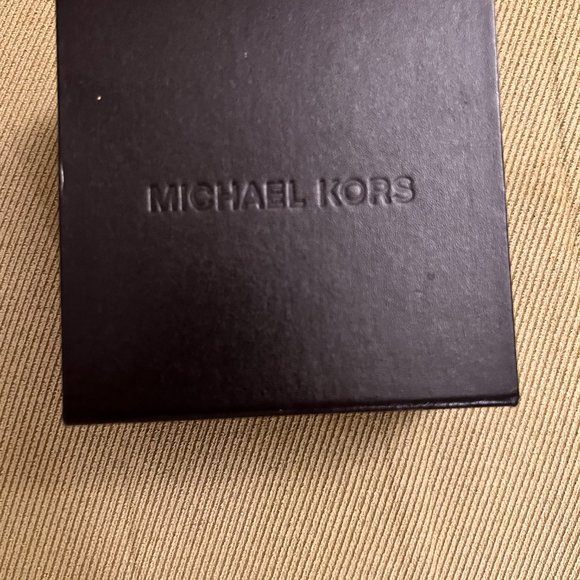 NWT: Authentic Michael Kors Square Gold w/Crystal Pave Bangle Bracelet - Picture 2 of 7